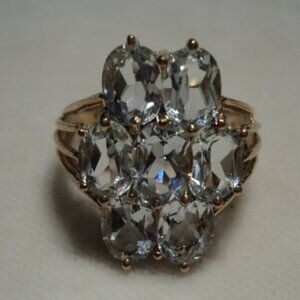 10K Gold Blue Topaz Ring